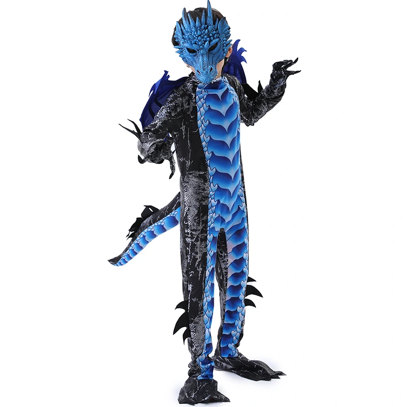 Kids Dragon Role Play Costume With Adjustable Fastenings
